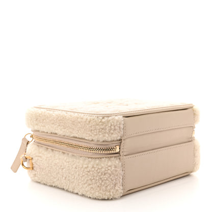 Chanel Shearling Lambskin Quilted Small CC Filigree Vanity Case Beige 4 of 12