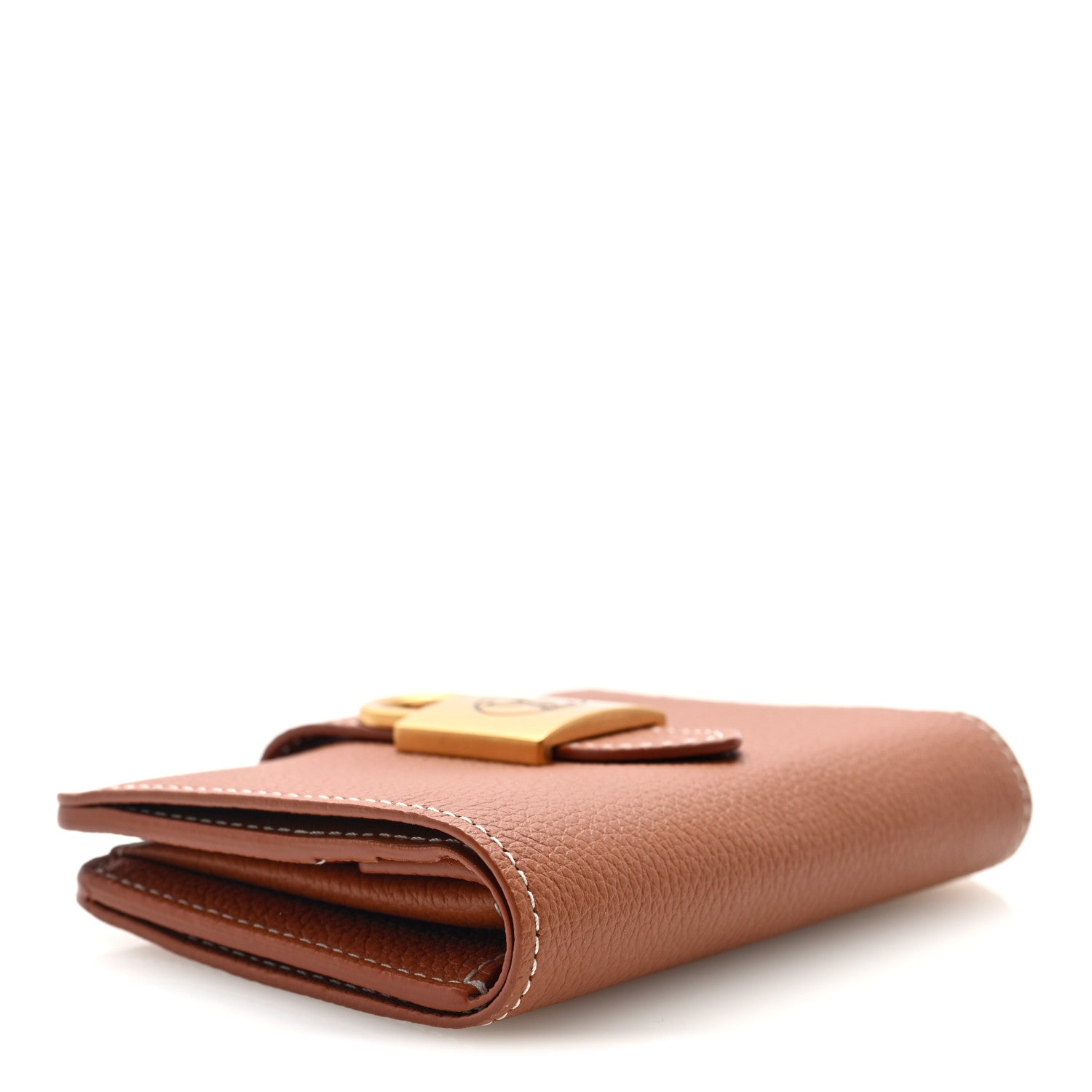 Louis Vuitton Grained Calfskin Low Key Compact Wallet Cognac 4 of 6