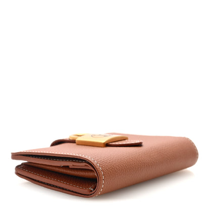 Louis Vuitton Grained Calfskin Low Key Compact Wallet Cognac 4 of 6