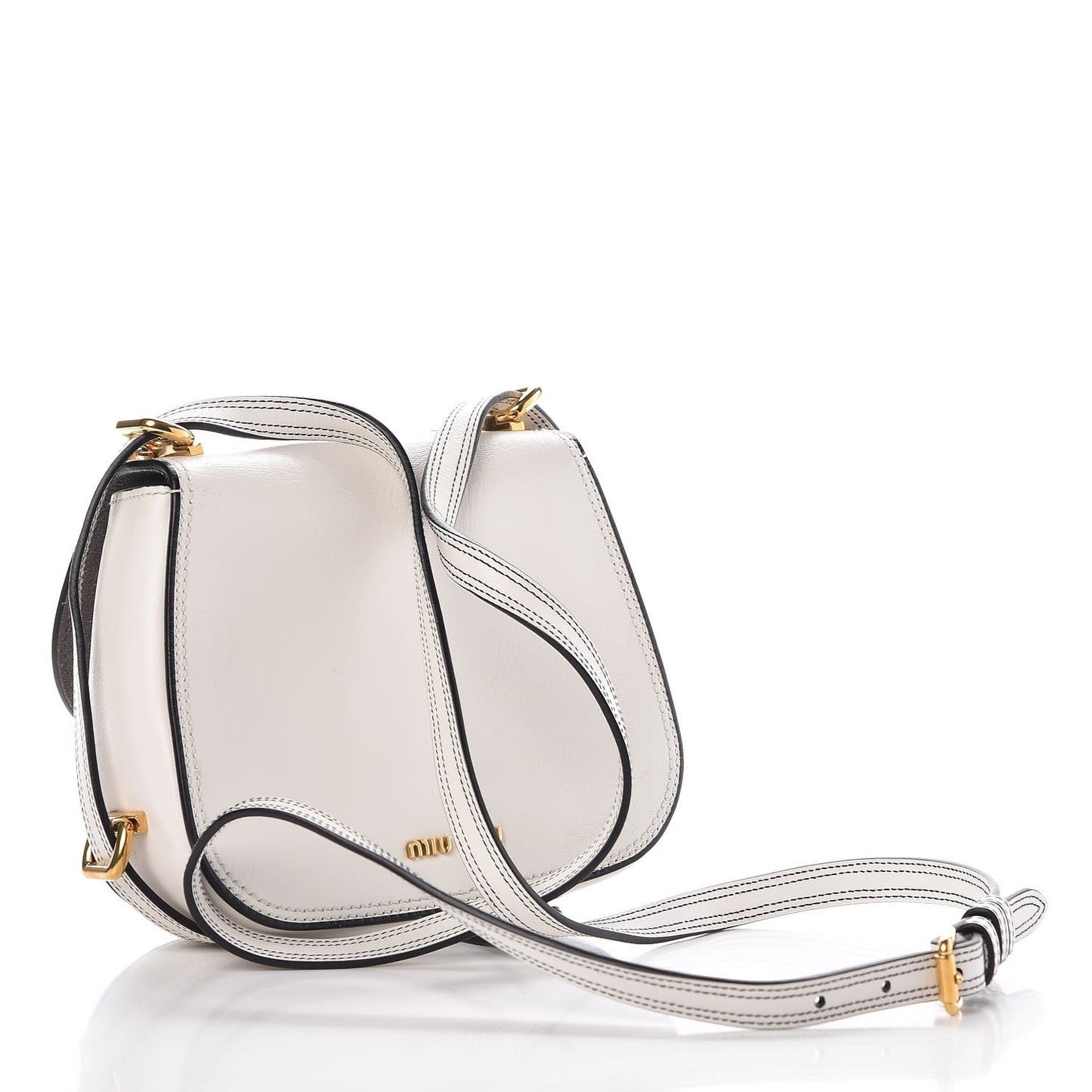 Goatskin Madras Dahlia Shoulder Bag White