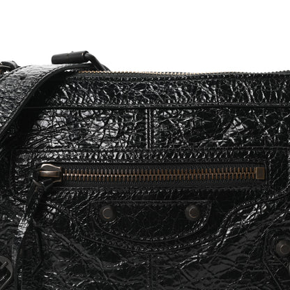 Balenciaga Metallized Agneau Arena Classic Hardware Mini Le City Moto Black 8 of 10