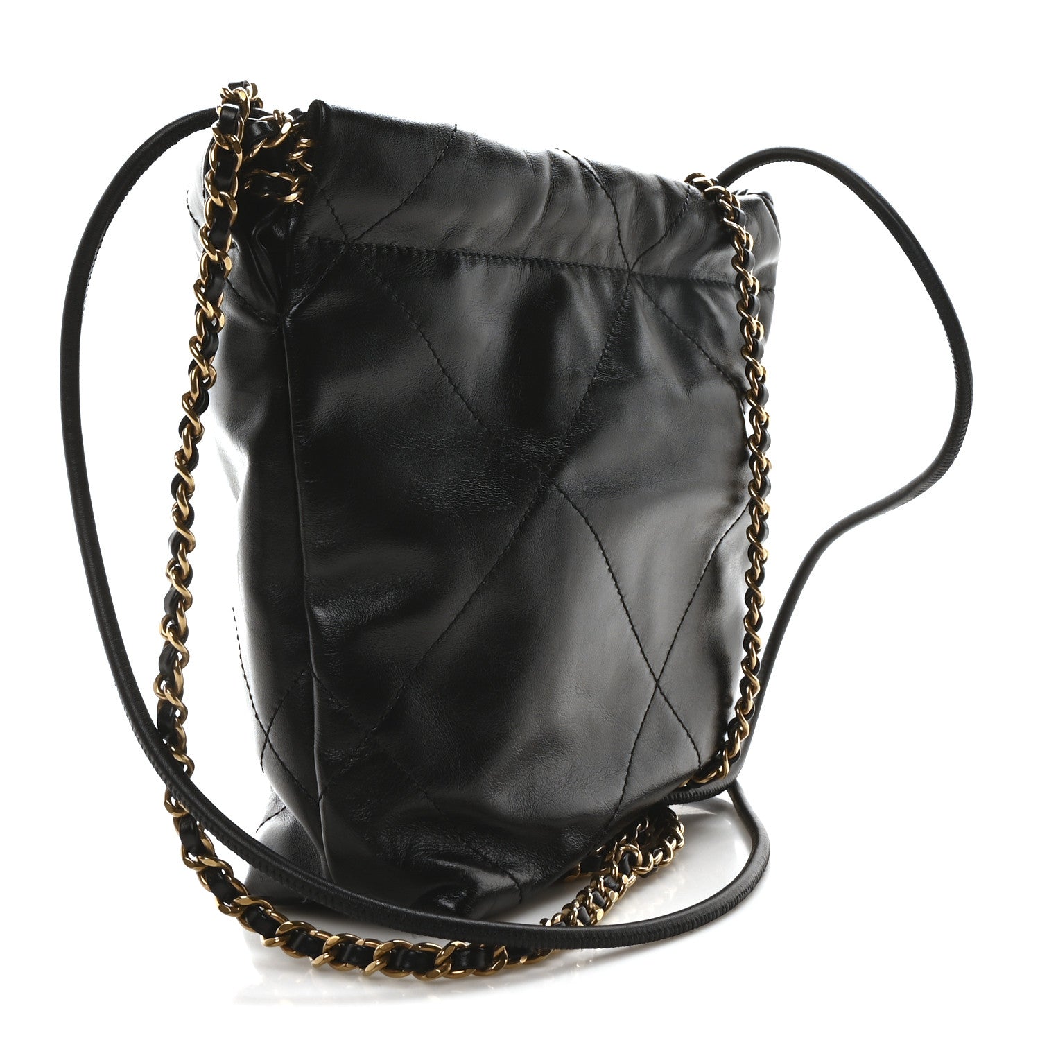 Chanel Shiny Calfskin Quilted Mini Chanel 22 Black 3 of 11