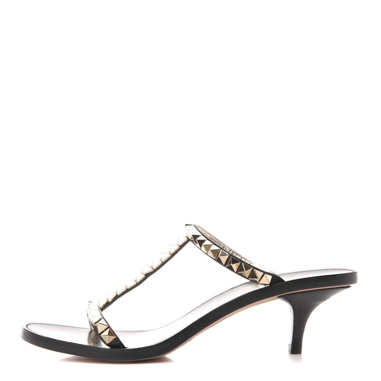 Calfskin Rockstud No Limit Sandals 35.5 Black
