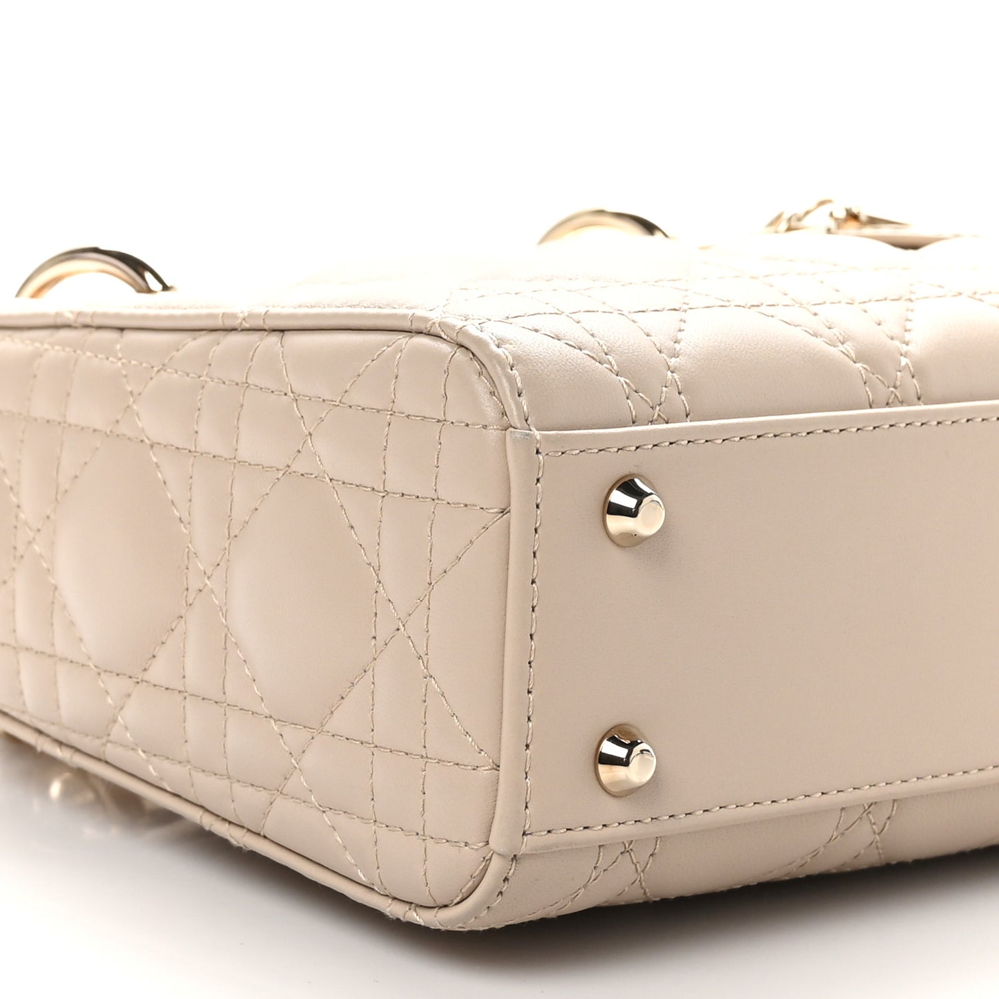 Lambskin Cannage Mini Lady Dior Sand