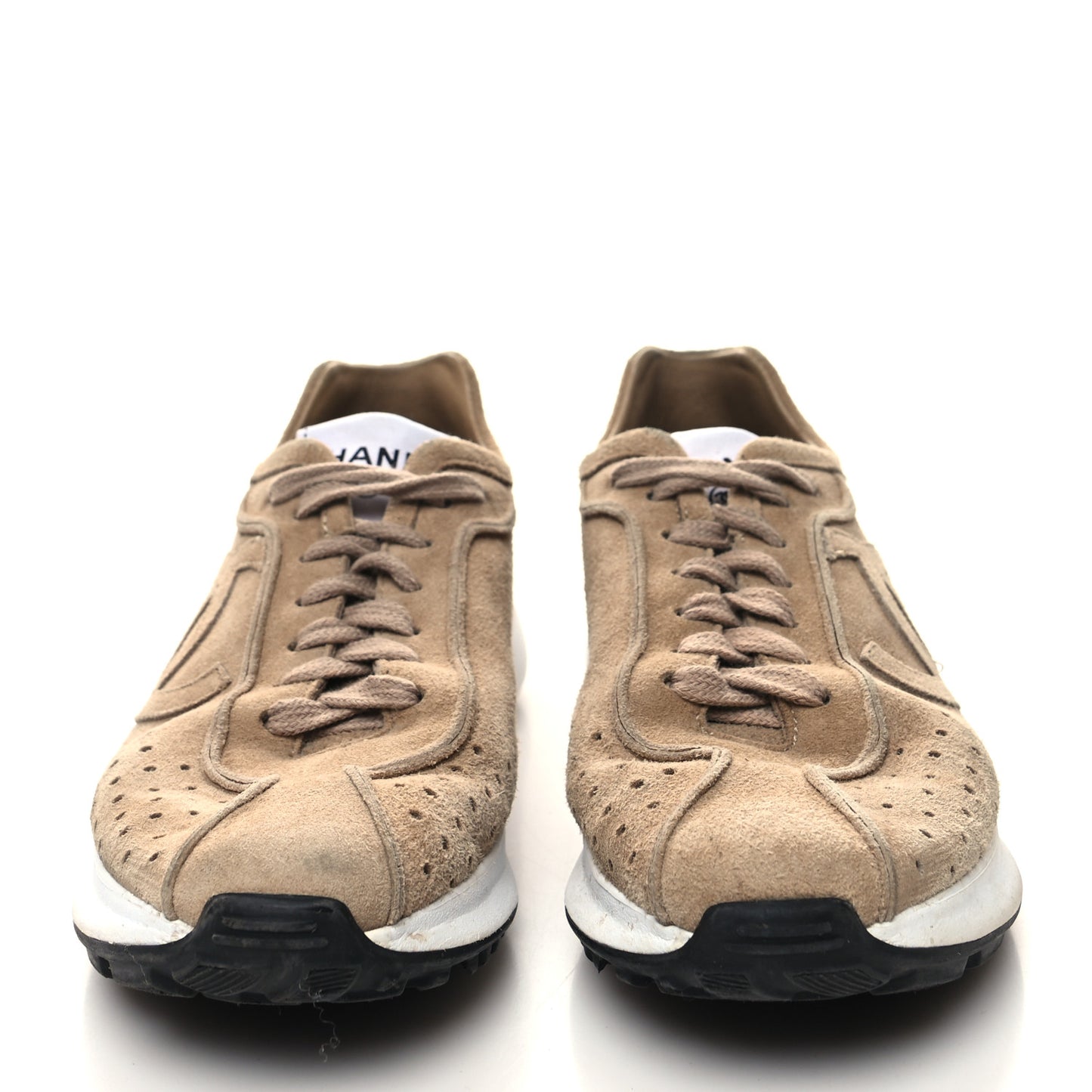 Suede Goatskin CC Sneakers 37.5 Dark Beige