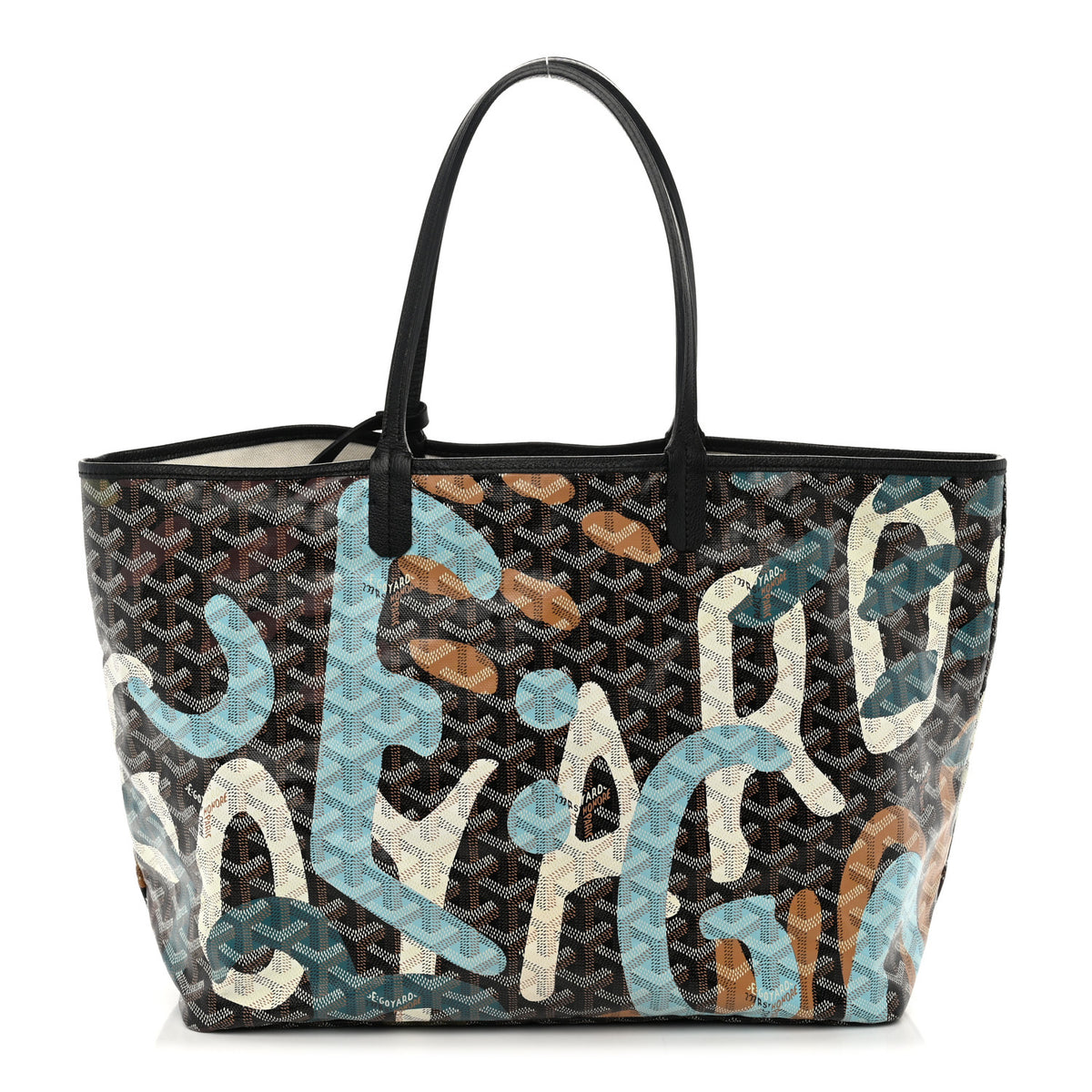 Goyard Goyardine Saint Louis Lettres Camouflage PM Black Blue 1 of 15
