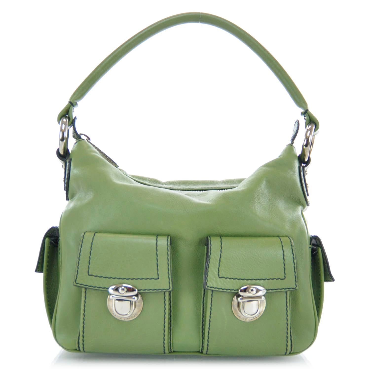 Marc Jacobs Leather Large Multipocket Hobo Sap Green 1 of 7