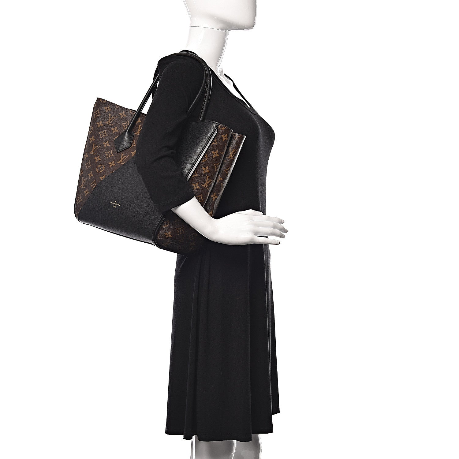 Louis Vuitton Calfskin Monogram Kimono Tote Black 2 of 10