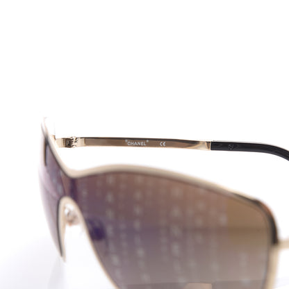 Chanel Shield Runway Sunglasses 71212 Gold Brown 5 of 7