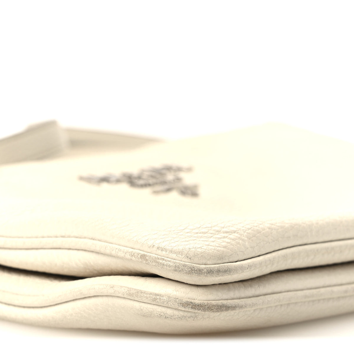 Vitello Phenix Double Zip Crossbody Bag Bianco