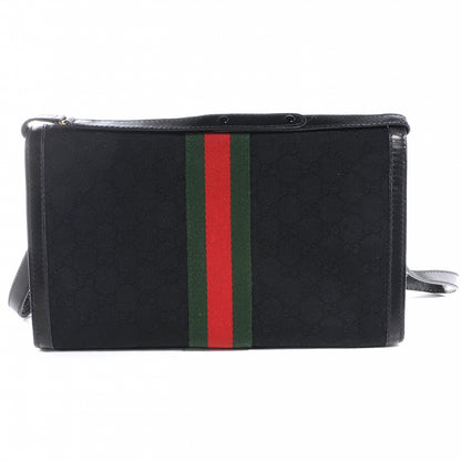 Gucci Monogram Web Shoulder Bag Black 4 of 8