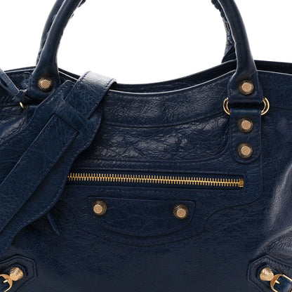 Balenciaga Agneau Giant 12 Gold Hardware Town Bleu Mineral 9 of 11