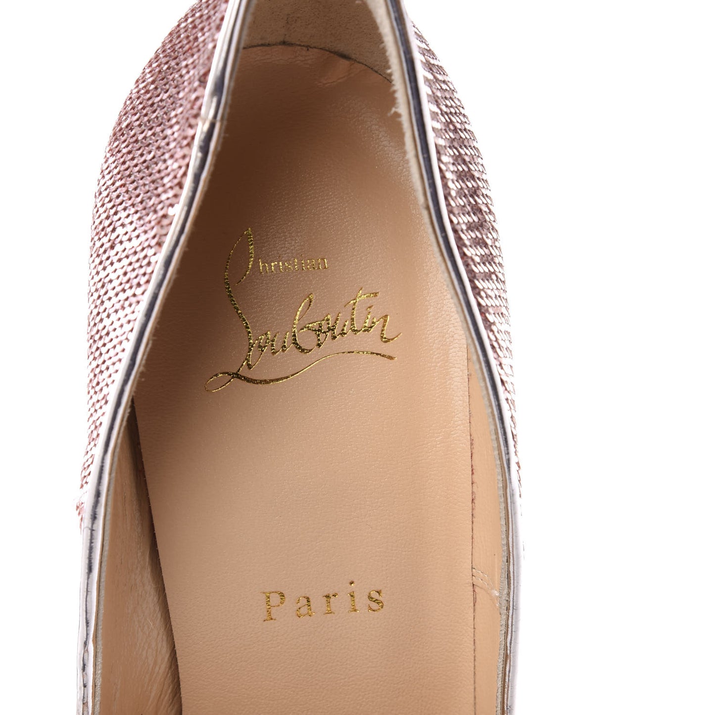 Paillettes Sirene Nappa Laminated Specchio So Kate 120 Pumps 38.5 Nude
