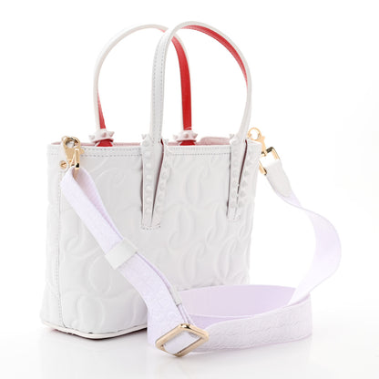 Christian Louboutin Nappa Embossed Mini East West Cabata Tote White 3 of 10