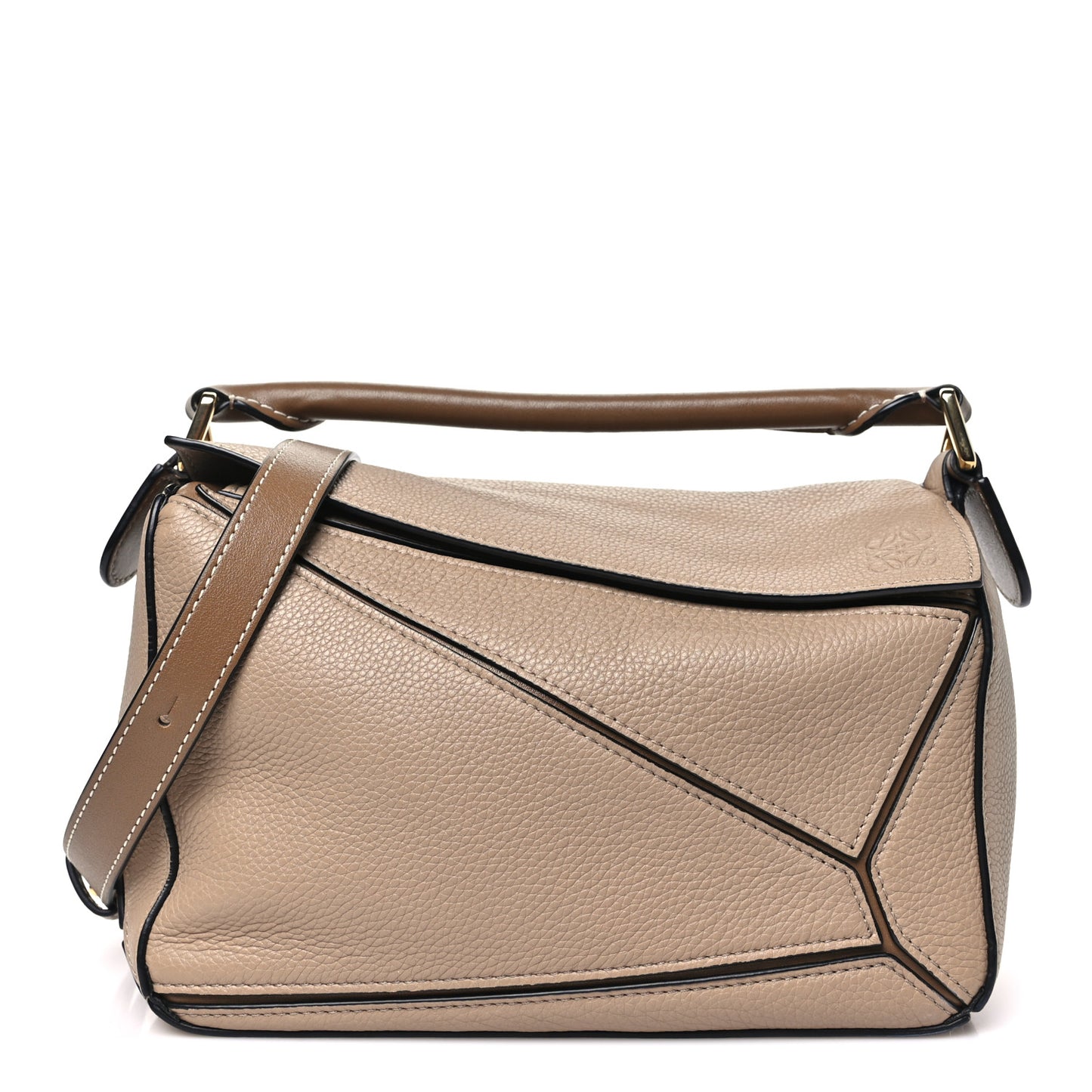 Grained Calfskin Small Puzzle Bag Sand Mink