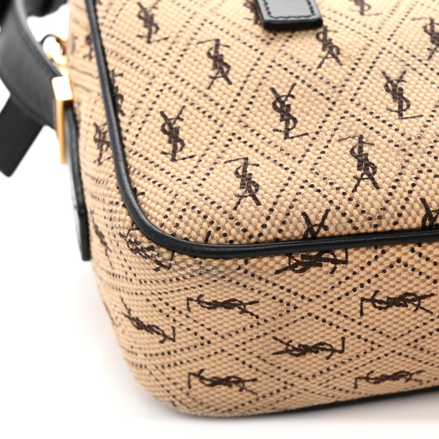 Canvas Monogram All Over Camera Bag Beige