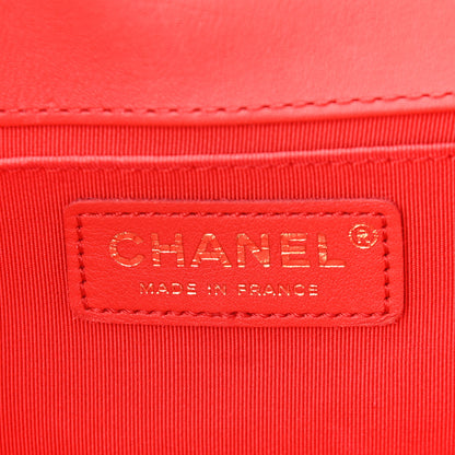 Chanel Lambskin Quilted Medium Boy Flap Red 6 of 13