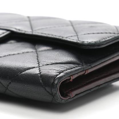 Chanel Lambskin Quilted Large Flap Wallet Black 10 of 20