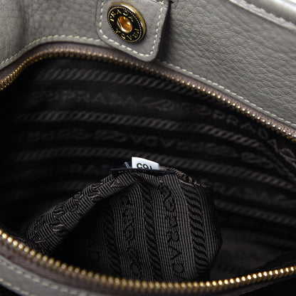 Prada Vitello Daino Shopping Satchel Argilla 9 of 10