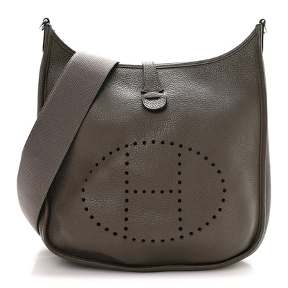 Hermes Taurillon Clemence Evelyne III PM Etain 1 of 10