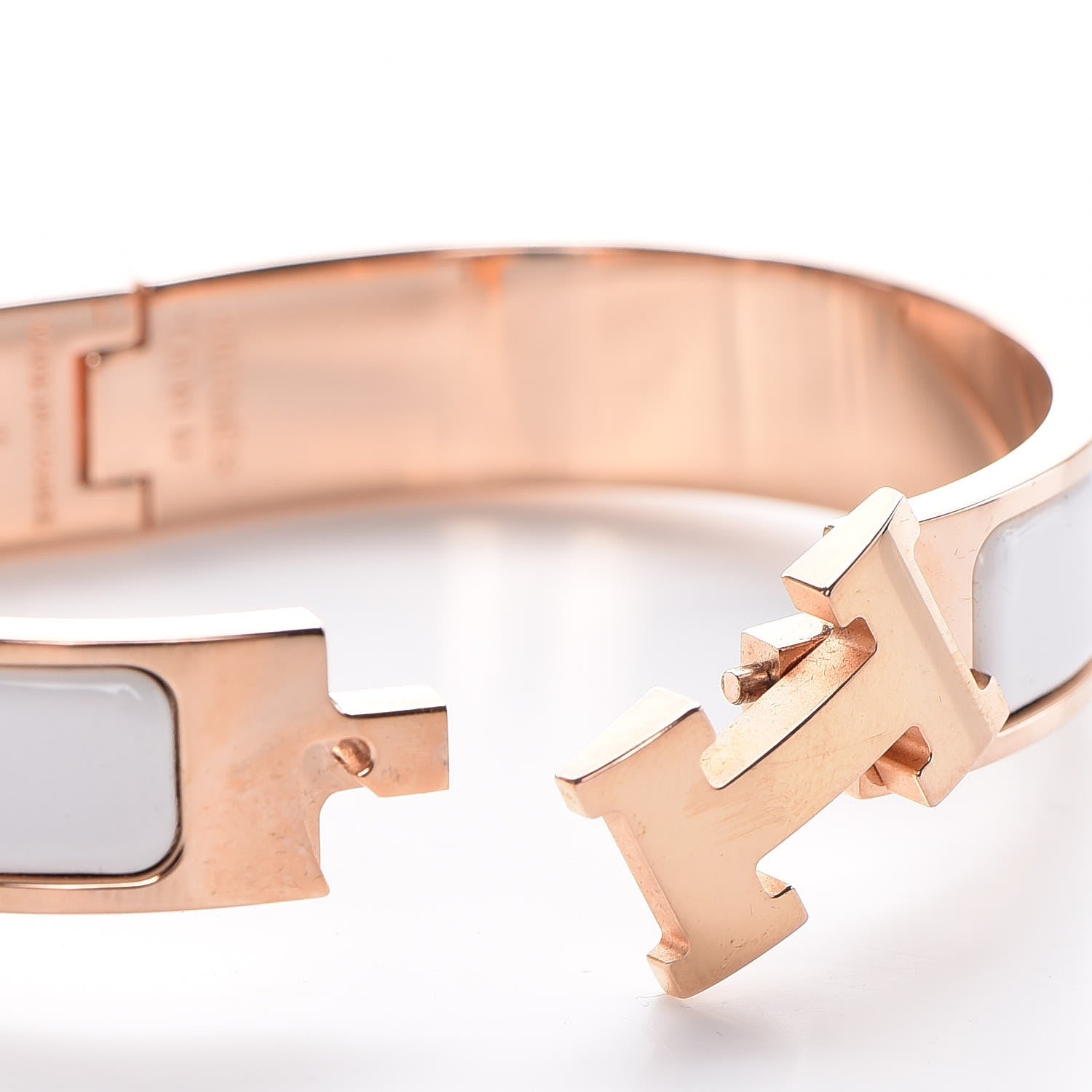 Hermes Enamel Narrow Clic Clac H Bracelet PM White 5 of 7