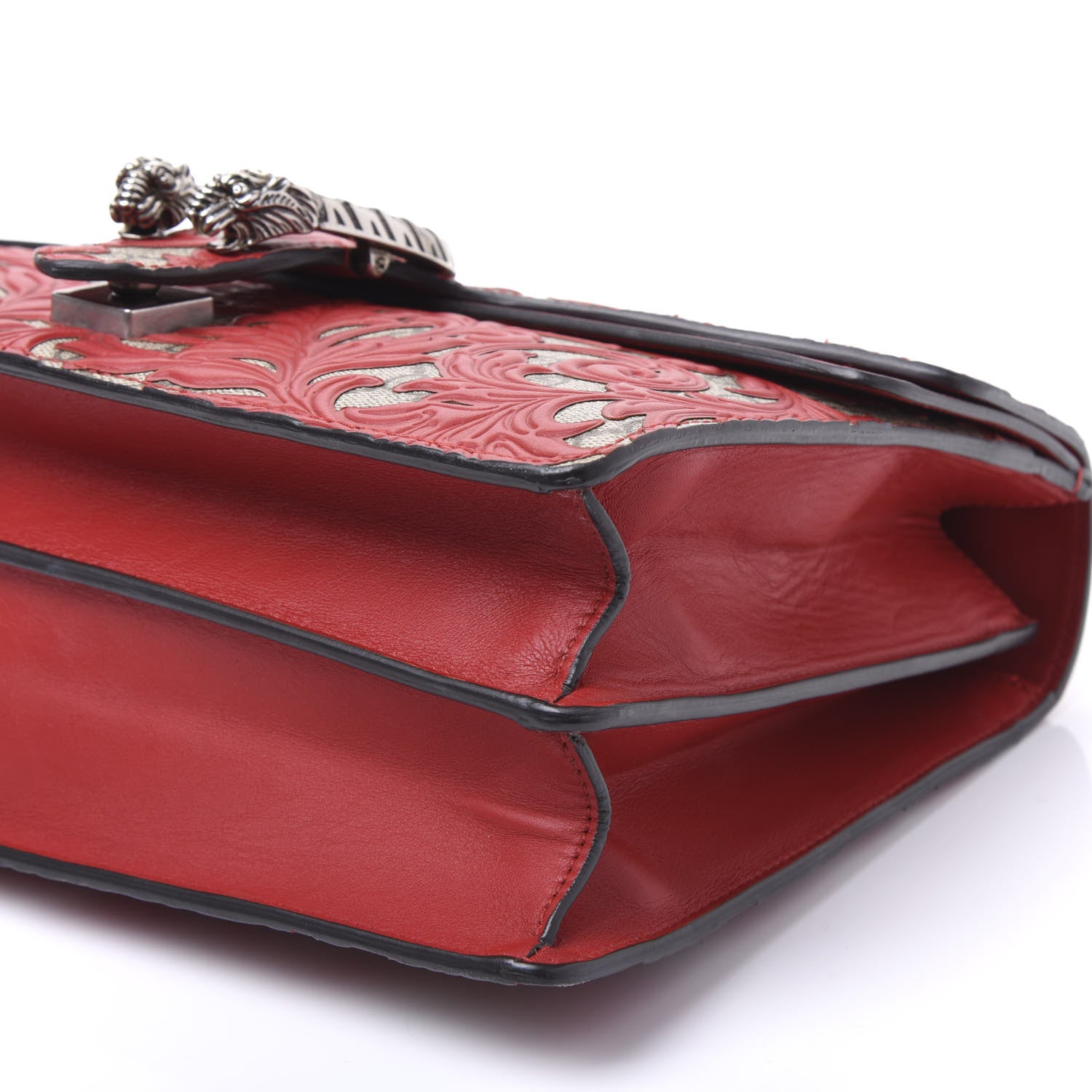 Gucci GG Supreme Monogram Arabesque Medium Dionysus Shoulder Bag Hibiscus Red 6 of 8