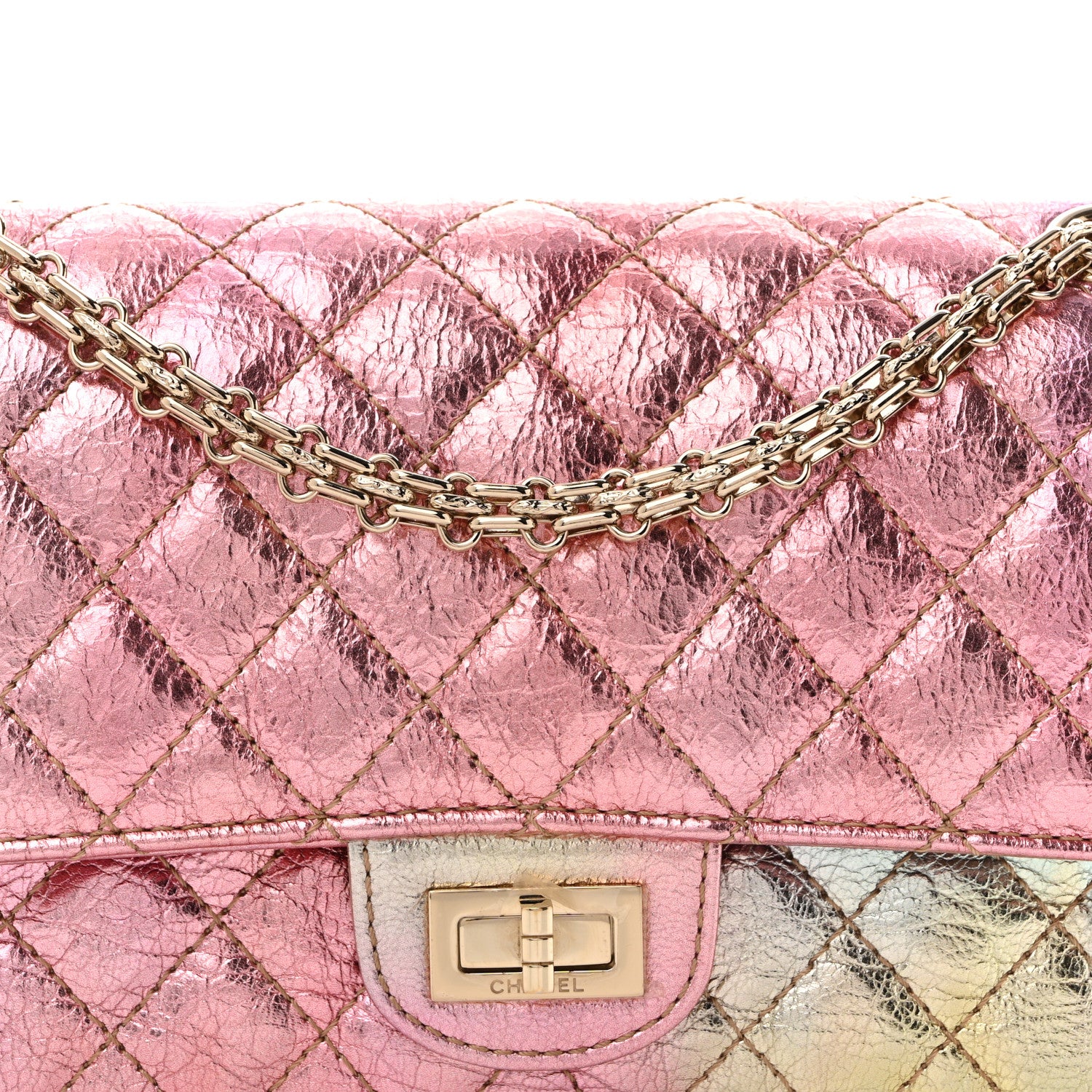 Chanel Metallic Goatskin Quilted 2.55 Reissue 225 Flap Multicolor 8 of 12