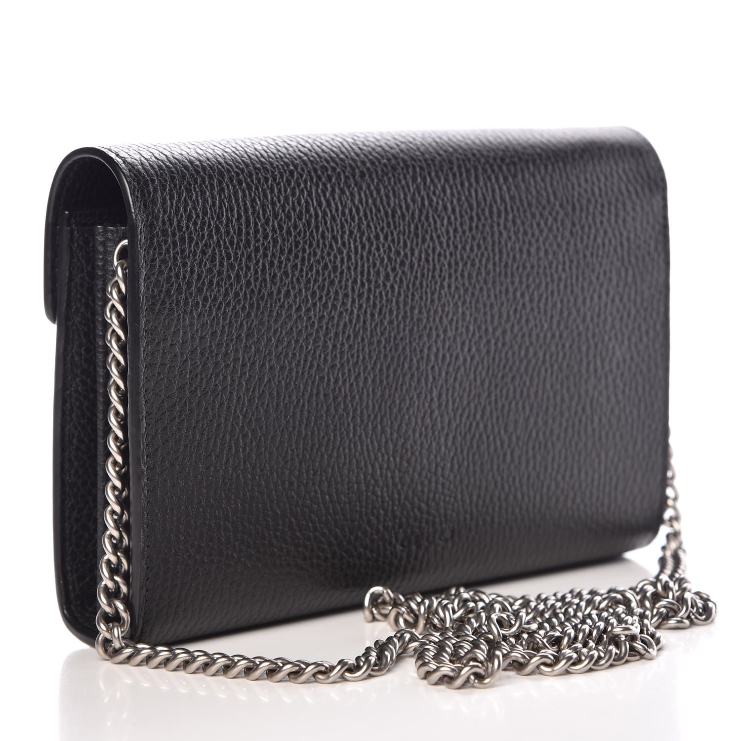 Gucci Calfskin Mini Dionysus Chain Wallet Black 3 of 10