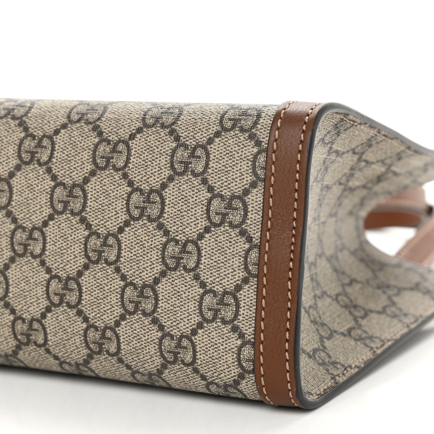 Gucci GG Supreme Monogram Calfskin Small Padlock Tote Beige Ebony Tuscany 10 of 10