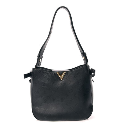 Louis Vuitton Cuir Plume Very Hobo Black 1 of 9