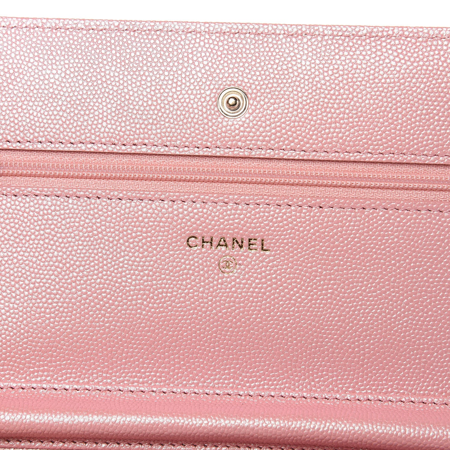 Chanel Iridescent Caviar Quilted Wallet on Chain WOC Pink 6 of 12