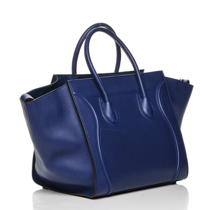 Celine Supple Calfskin Medium Phantom Luggage Indigo 2 of 7