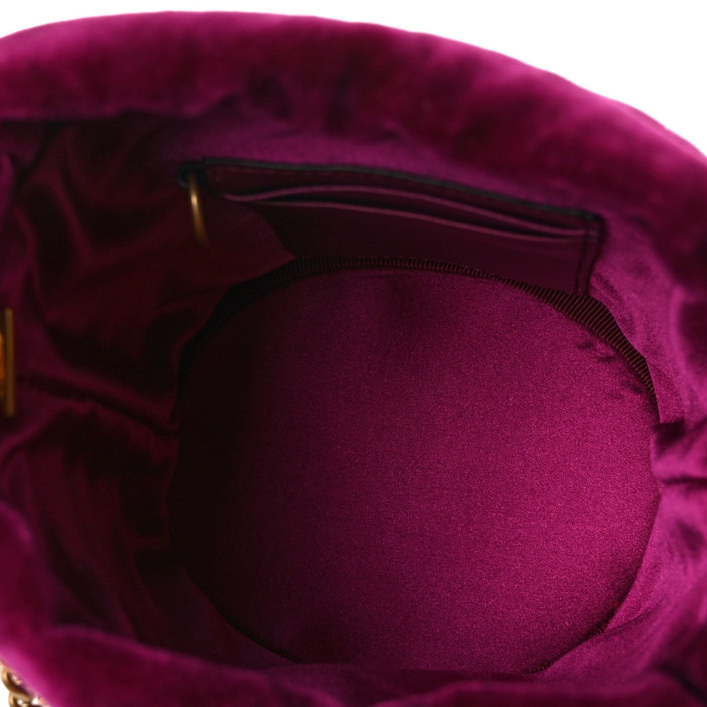 Velvet Matelasse Mini GG Marmont 2.0 Bucket Bag Fuchsia Violet Cyclamen