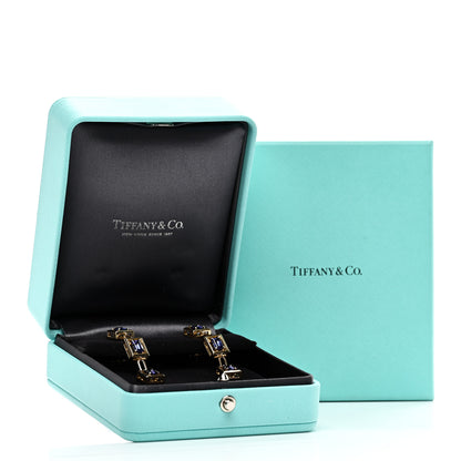 Tiffany 18K Yellow Gold Tanzanite Jewel Box Drop Earrings 5 of 5