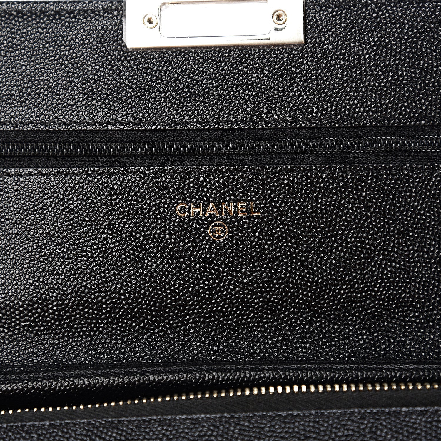 Chanel Caviar Quilted Golden Class Wallet On Chain WOC Black 5 of 11