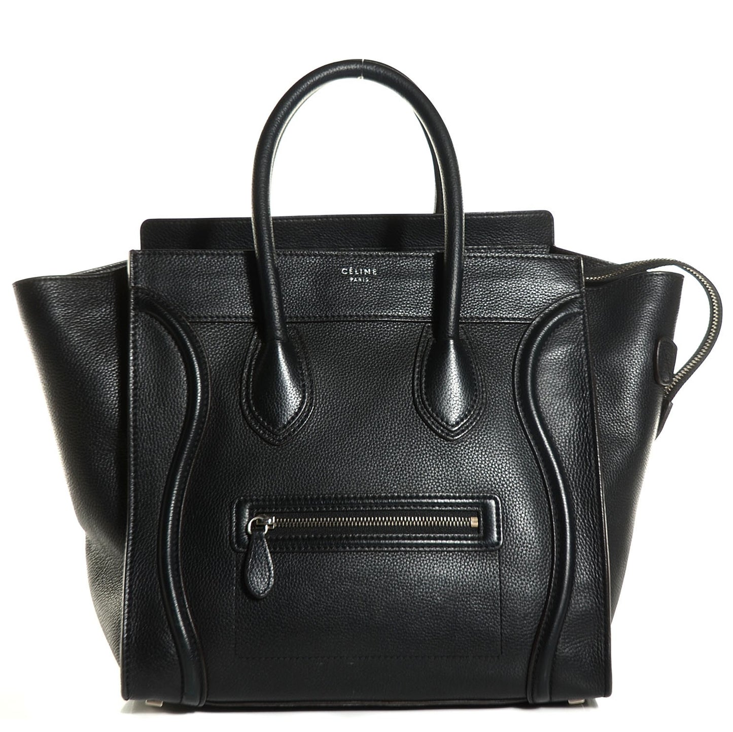 Drummed Calfskin Mini Luggage Black