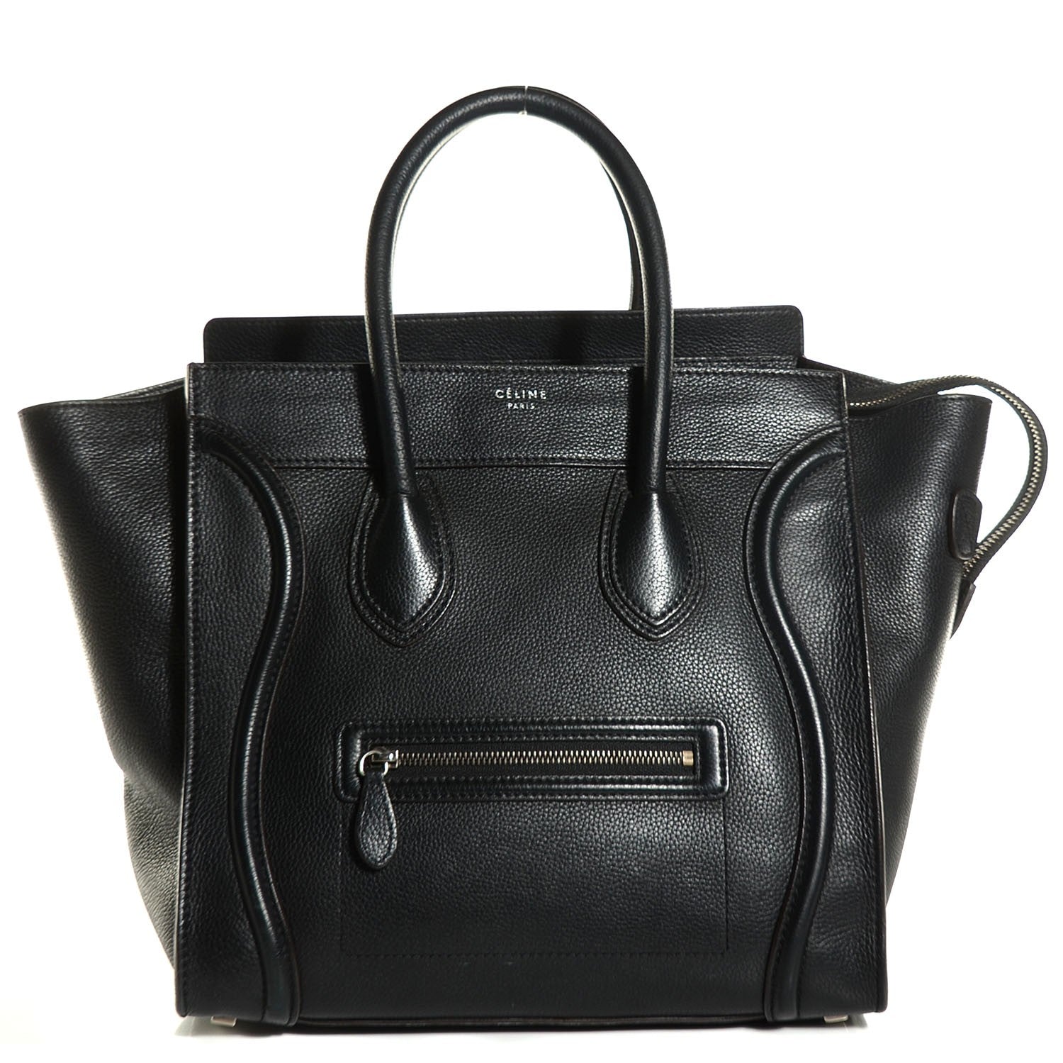 Celine Drummed Calfskin Mini Luggage Black 1 of 9