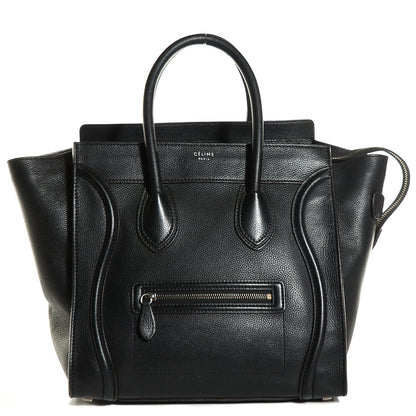 Celine Drummed Calfskin Mini Luggage Black 1 of 9
