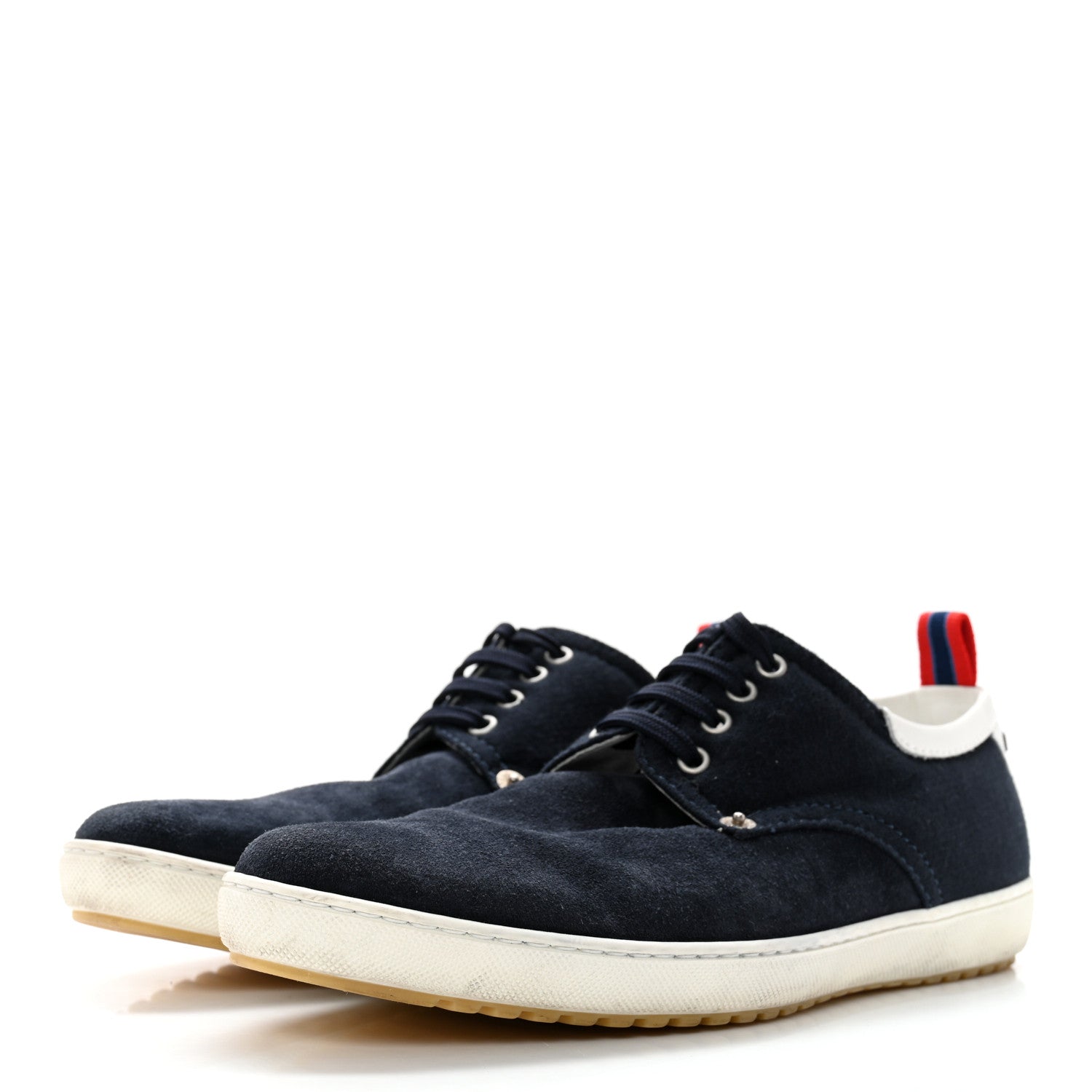 Louis Vuitton Suede Cotton Team Derby Sneakers 5 Marine 3 of 14