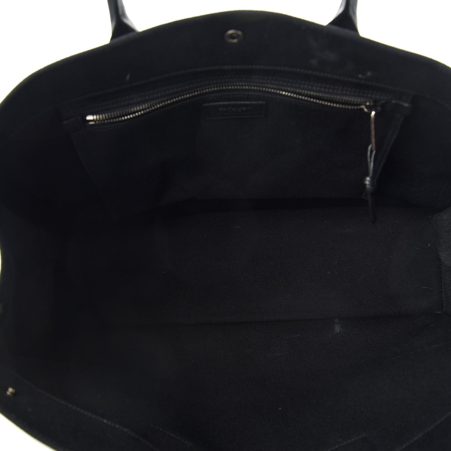 Linen Calfskin Rive Gauche Tote Black
