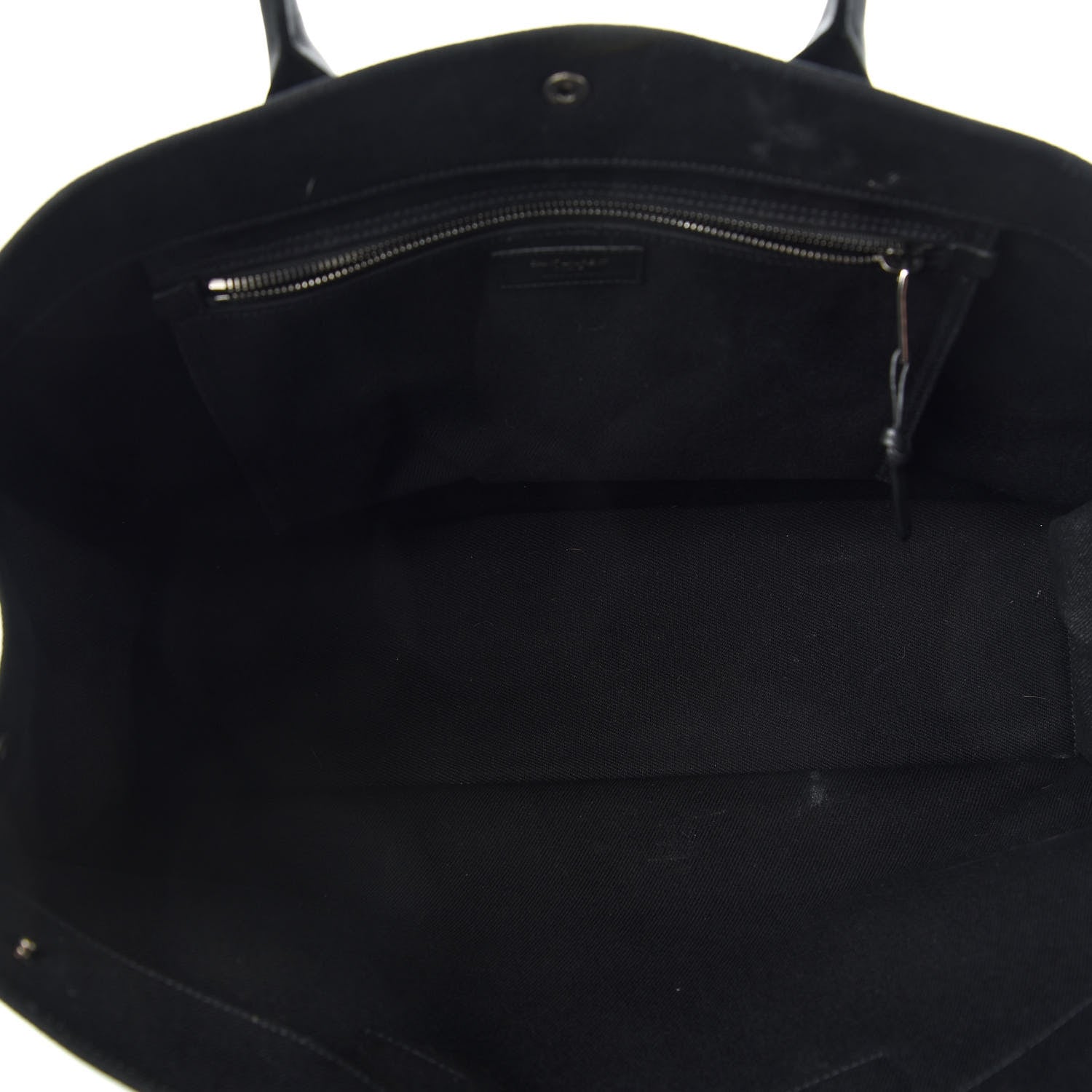 Saint Laurent Linen Calfskin Rive Gauche Tote Black 5 of 10