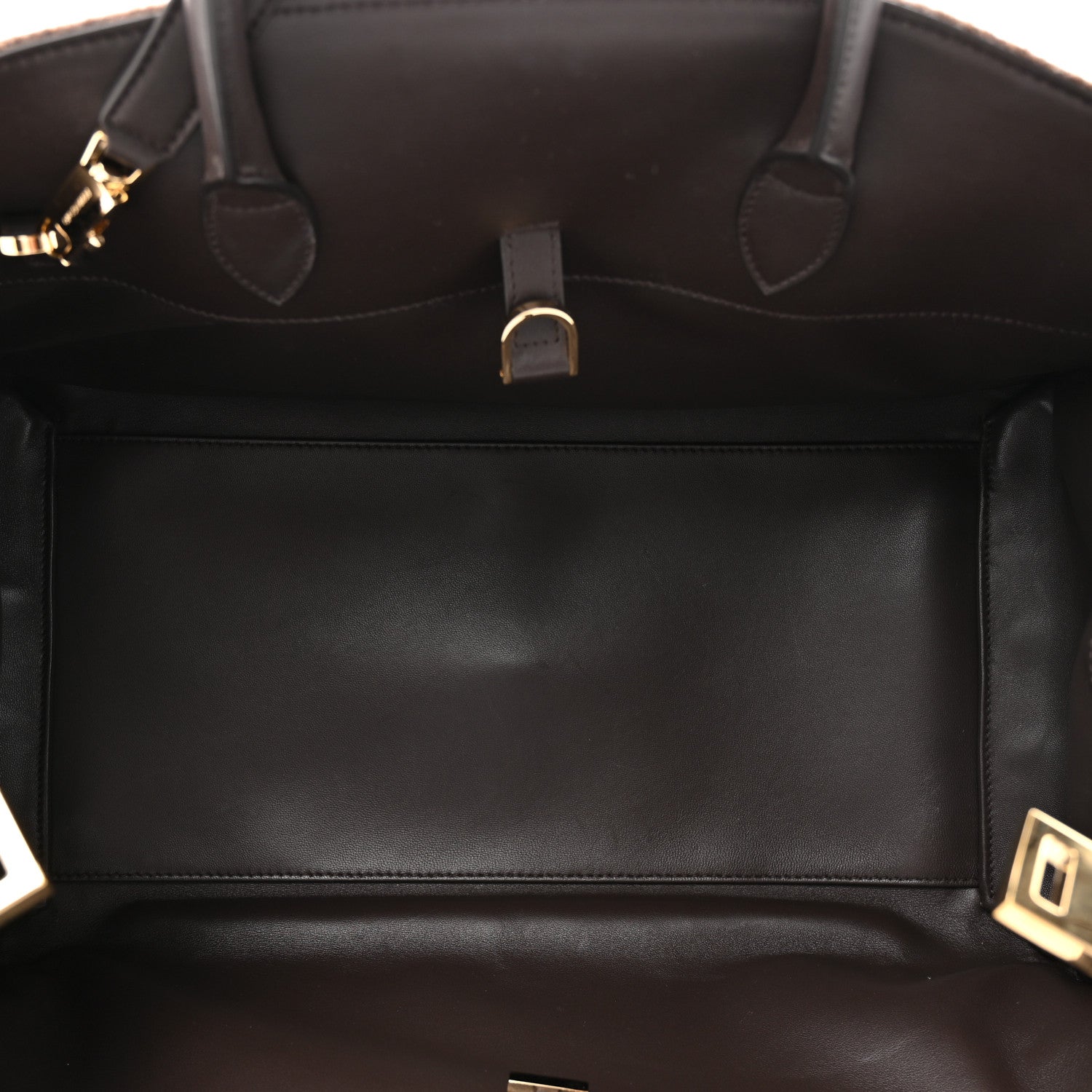 Salvatore Ferragamo Wool Felt Medium Hug Bag Brown 5 of 10