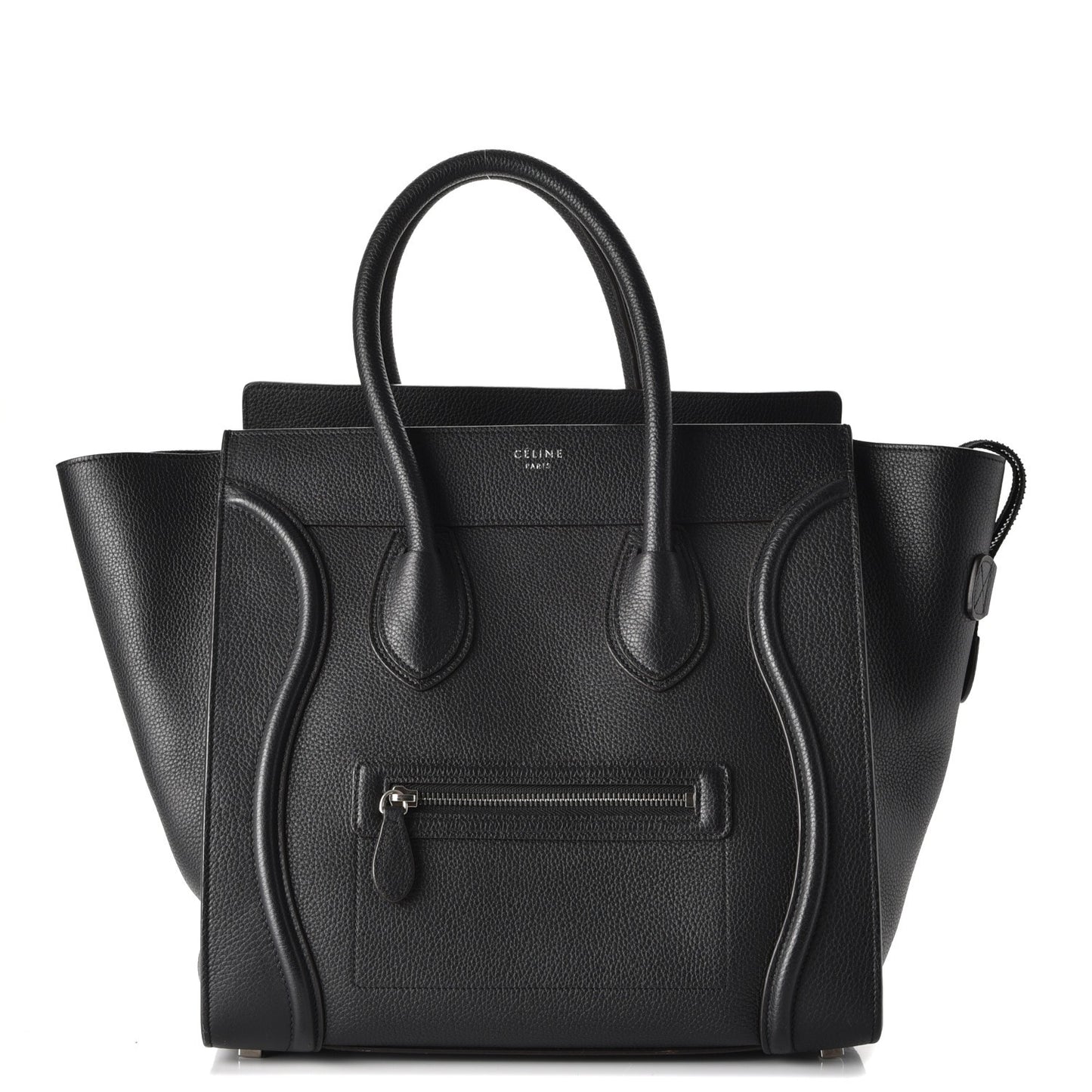 Drummed Calfskin Mini Luggage Black