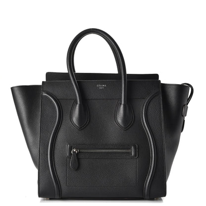Celine Drummed Calfskin Mini Luggage Black 1 of 15
