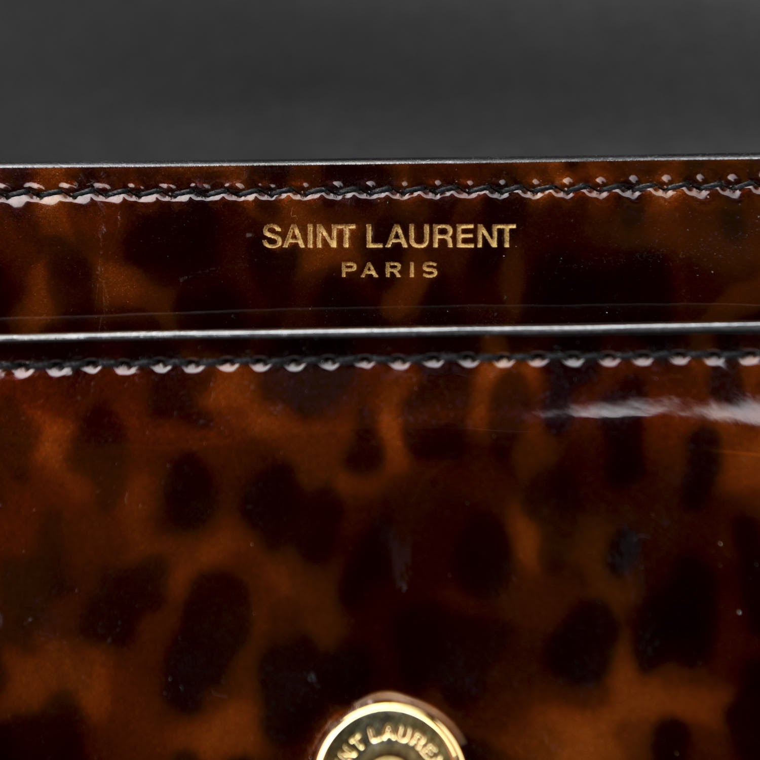 Saint Laurent Patent Small Monogram Sunset Tortoiseshell 1078431