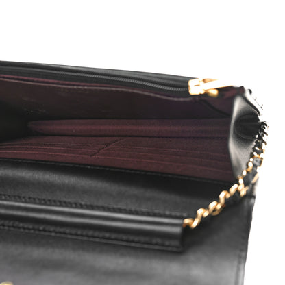 Chanel Lambskin Quilted Wallet On Chain WOC Black 5 of 10