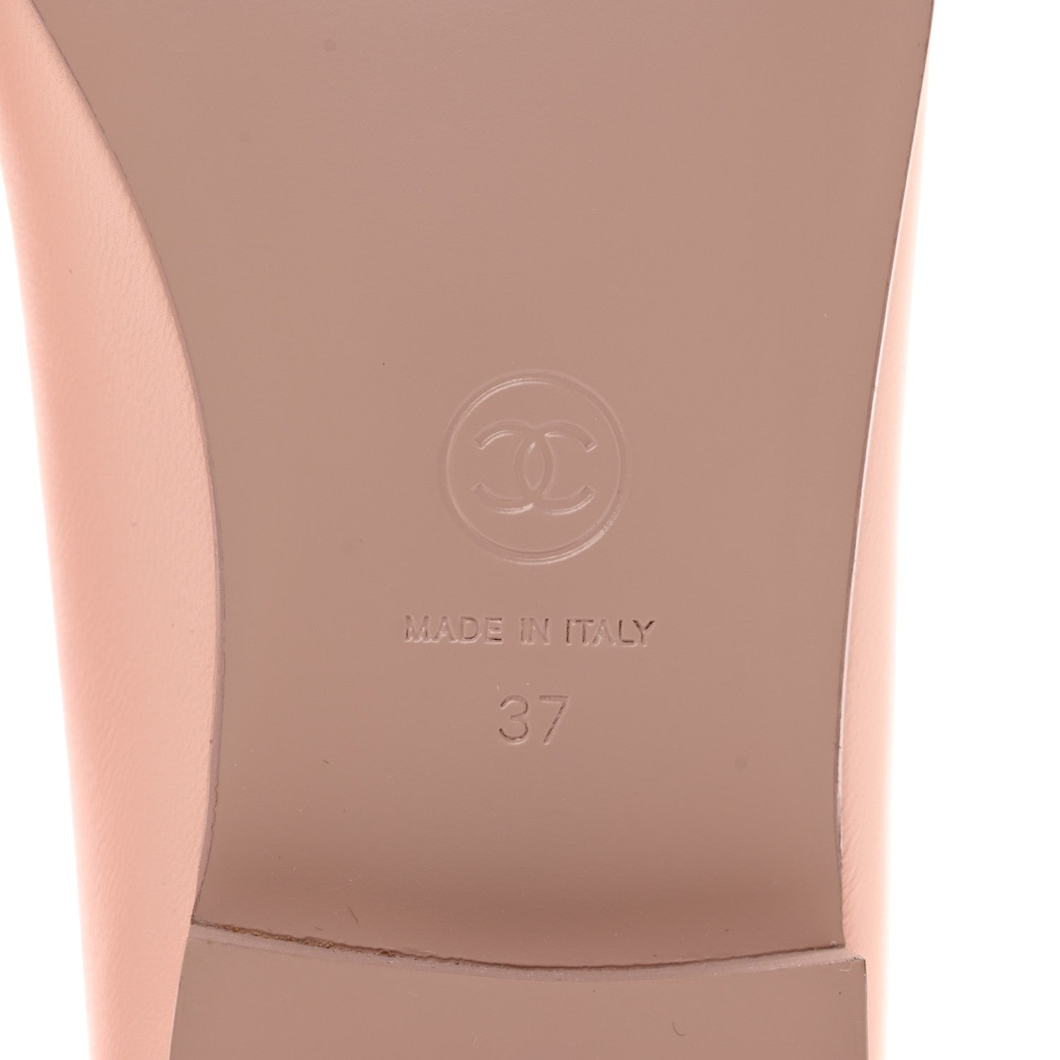 Chanel Lambskin Cap Toe CC Ballerina Flats 37 Light Pink Dark Pink 6 of 9
