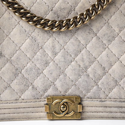 Chanel Iridescent Calfskin Quilted Large Boy Flap Beige 9 of 9