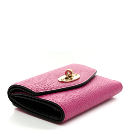 Mulberry Small Classic Grain Darley Folded Multi-Card Wallet Mulberry Pink 4 of 7
