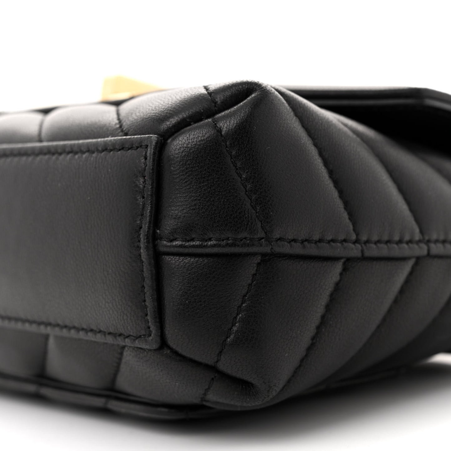 Nappa Quilted DG Lop Shoulder Bag Black